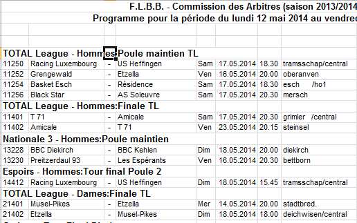 Convocation 13/14 - 34 - 12 mai 14 au 23 mai 14
