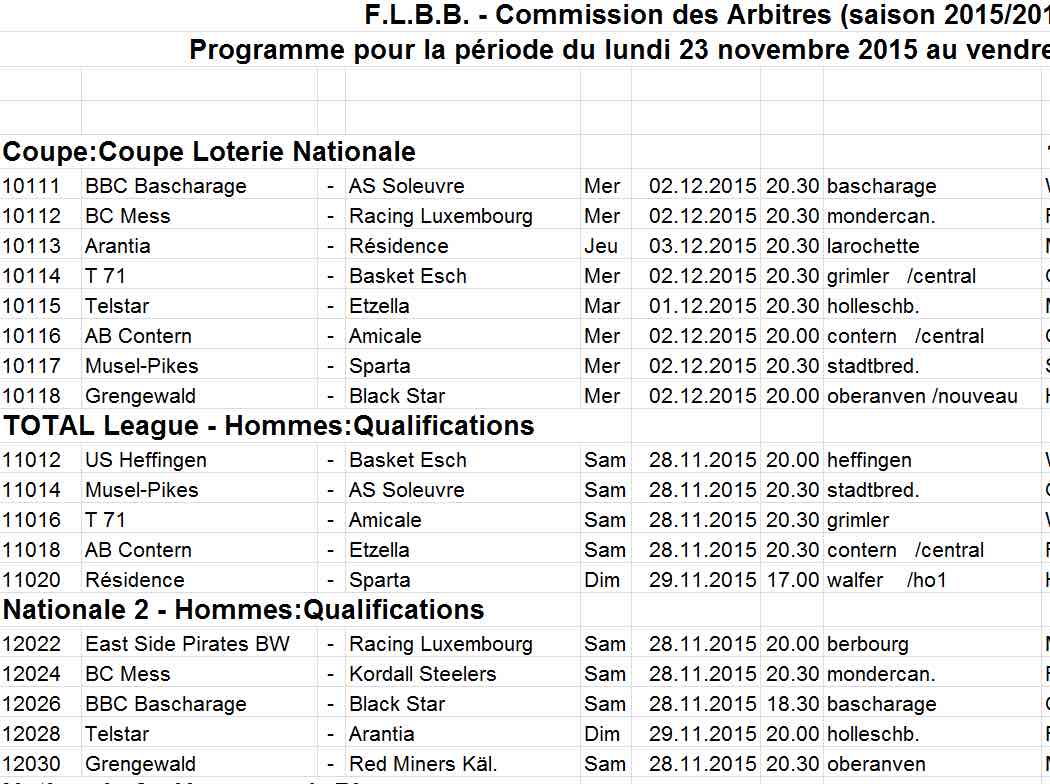 Convocation N° 10