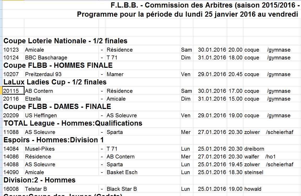 Convocation 15/16 - N° 17