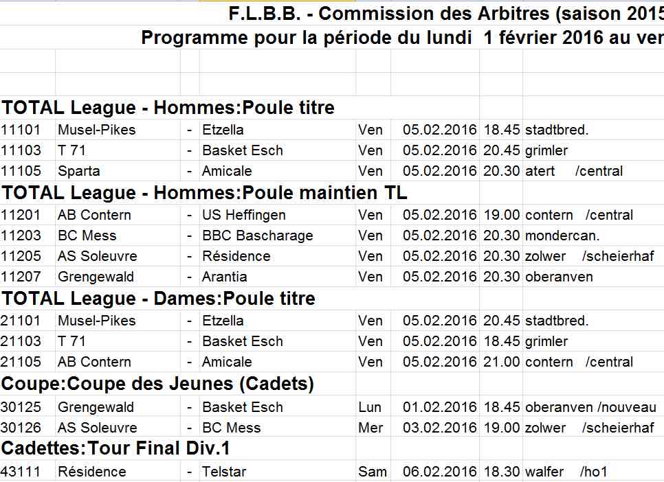 Convocation 15/16 - N° 18