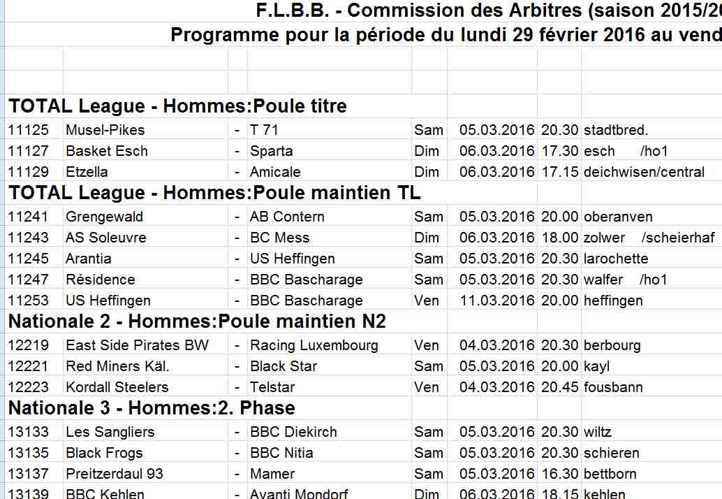 Convocation 15/16 - N° 22