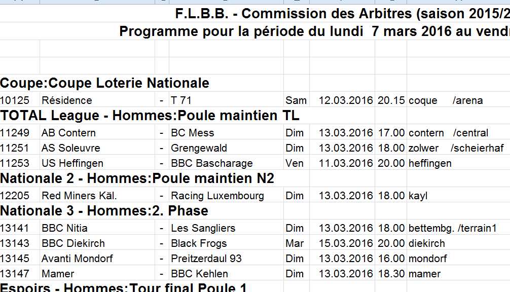 Convocation 15/16 - N° 23
