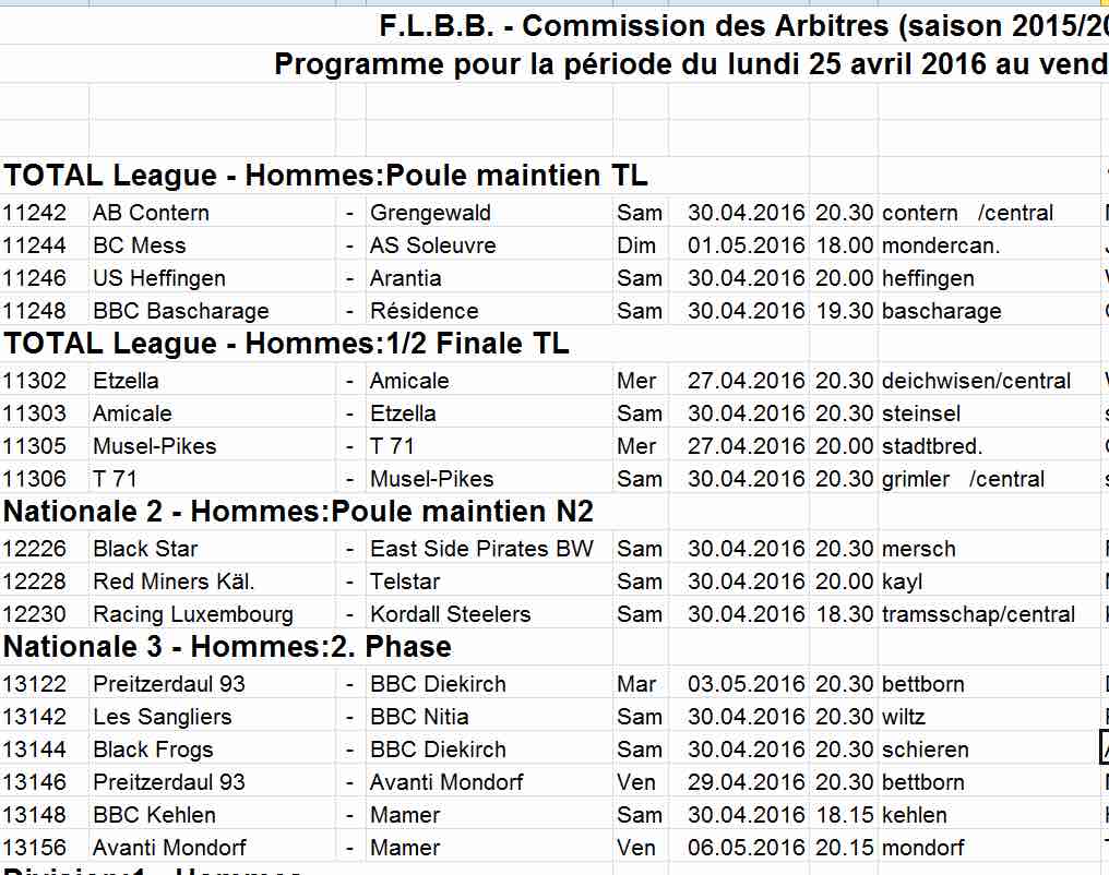 Convocation 15/16 - N° 29