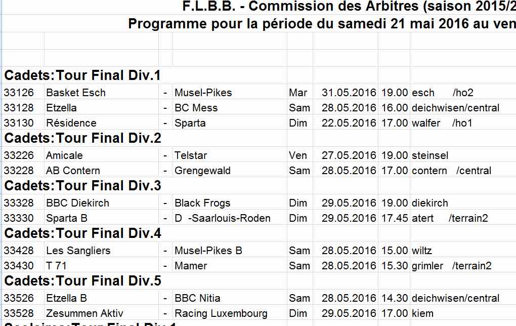 Convocation 15/16 - N° 32