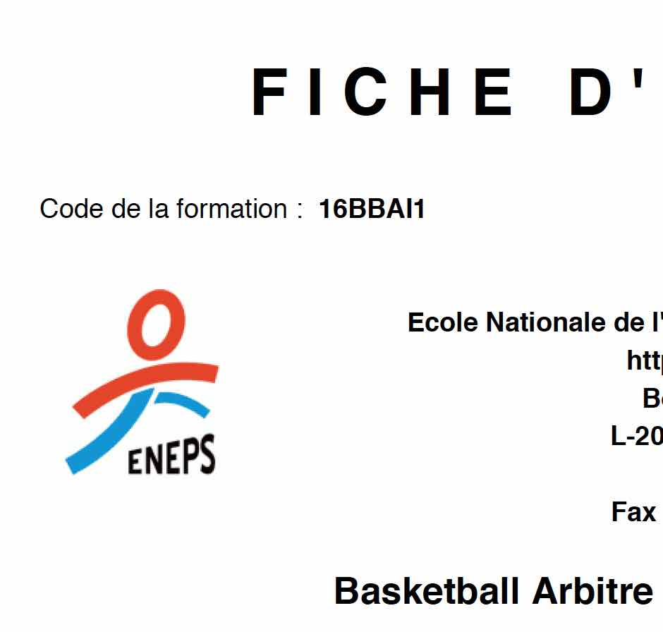 Formation Arbitre cycle inférieur, session 2016