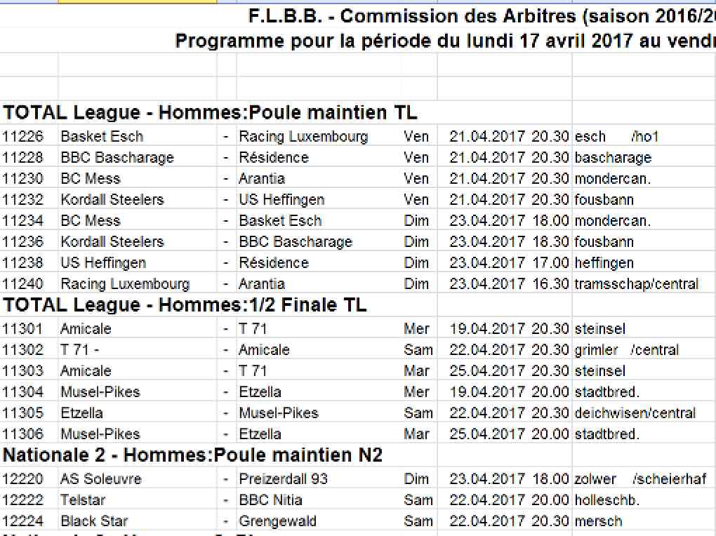 Convocation 16/17 - N° 30