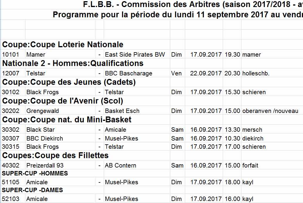 Convocation 017/18 - avant-saison 02