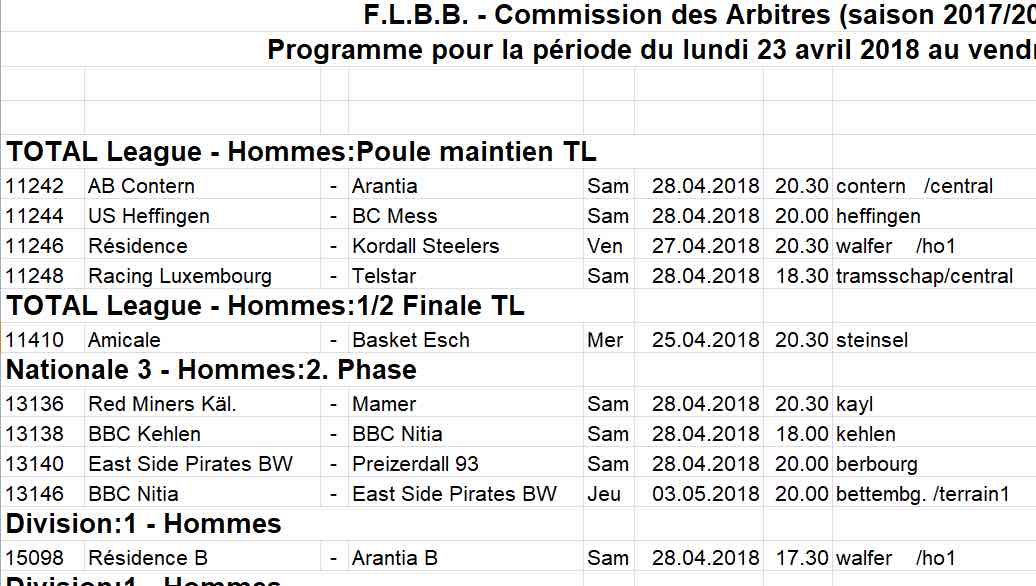 Convocation 17/18 - N° 31