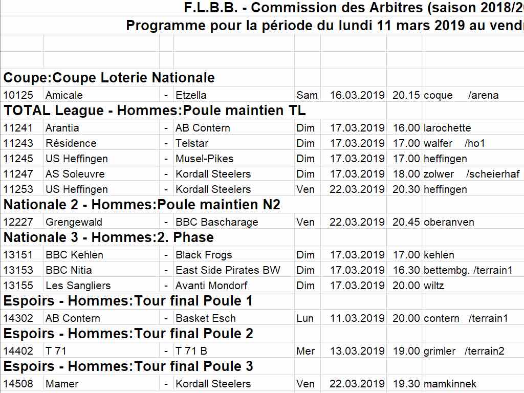 Convocation 18/19 - N° 27