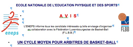 E.N.E.P.S. formation des juges et arbitres - cycle moyen 14BBAM1