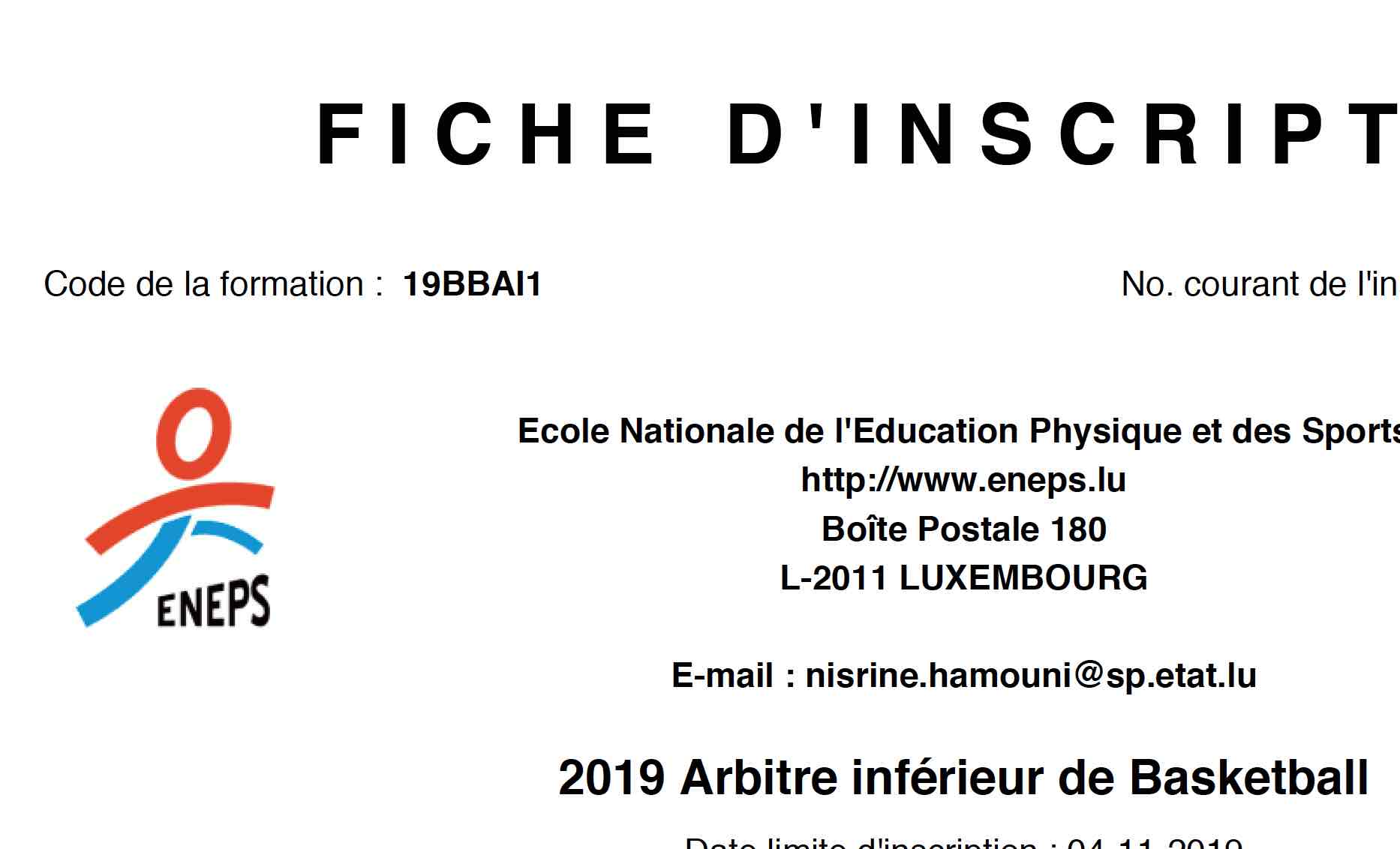 Formation Arbitres "cycle inférieur" 19BBAI1